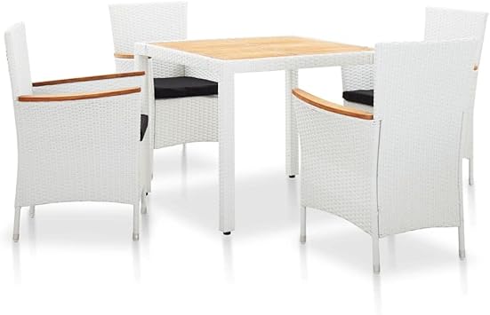 Gecheer 5TLG. Garten Essgruppe 4 Personen, Terrassenmöbel Set