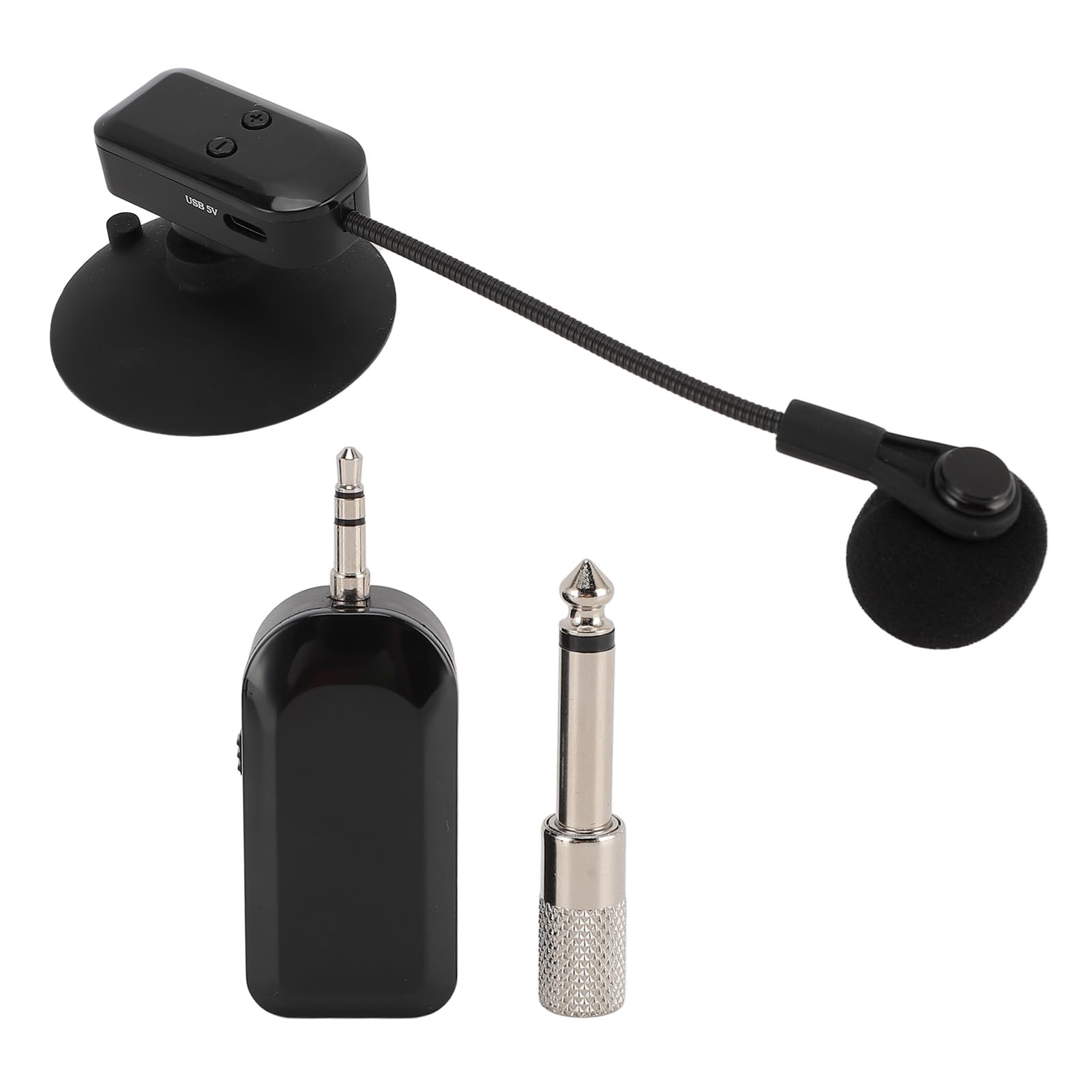 Annadue Pickup per Microfono per Strumenti Wireless 2.4G per Violino Fisarmonica Chitarra Sassofono Trombe Clarinetto Violoncello Ricevitore e Trasmettitore Microfono