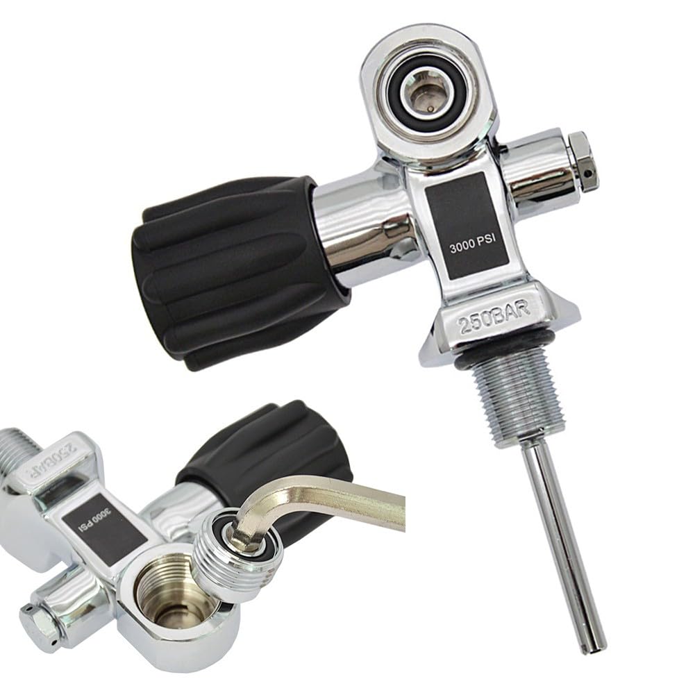 Scuba Tauchflaschenventil 250 BAR Messing Dual-Use DIN/Yoke mit
