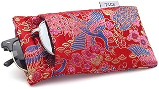 Face Shadow Double Glasses Case for Women Men Soft Sunglasses Case Squeeze Top with Cleaning Cloth Ultra Light and Portable
