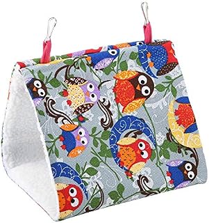 Pet Bird Nest Hammock Warm Soft Hanging Cave House Triangular Durable Parrot Snuggle Hut Tent Bed Pet Supply Birds Cage Toy(#6)