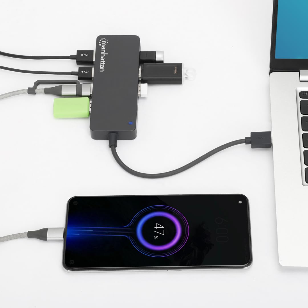 MANHATTAN - Hub USB 3.0/2.0 Combo 4 porte Nero