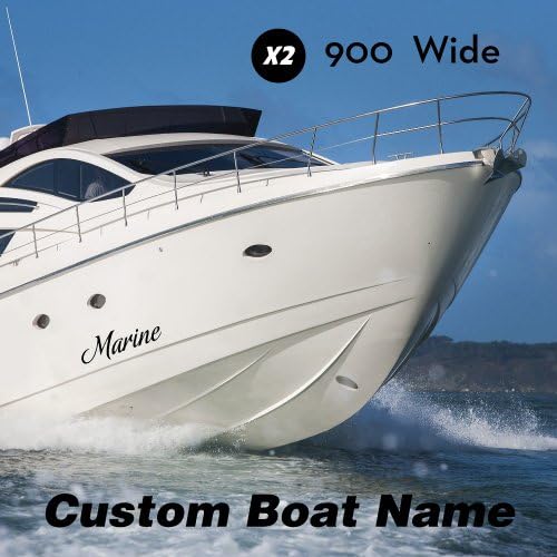 2X CUSTOM MADE BOAT NAME 900MM STICKER Decal Car Vinyl Personalized Text