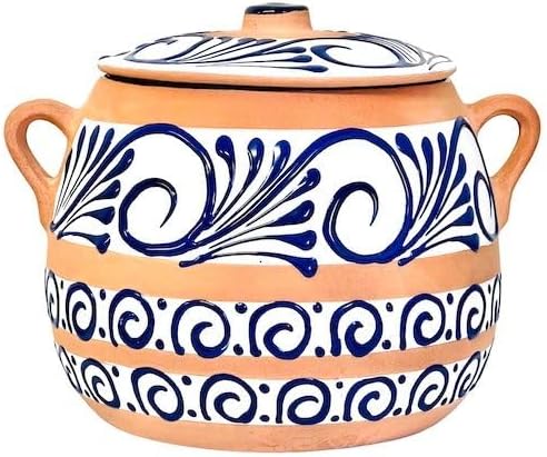 Canela Clay Bean Pot with Lid - Olla de Barro con Tapa 6 Qt