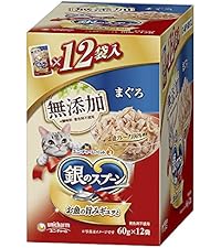 銀のスプーン　レトルトパウチ　まぐろ・かつおにかつお節入　60g 12袋　１０箱 Amazon.co.jp: 銀のスプーン キャットフード パウチ まぐろ・かつおに