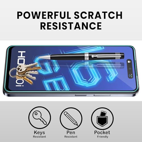 Image of FIRST MART Premium Tempered Glass for Infinix Hot 40i with Edge to Edge Coverage and Cable Protector and Easy Installation Kit, Pack of 1