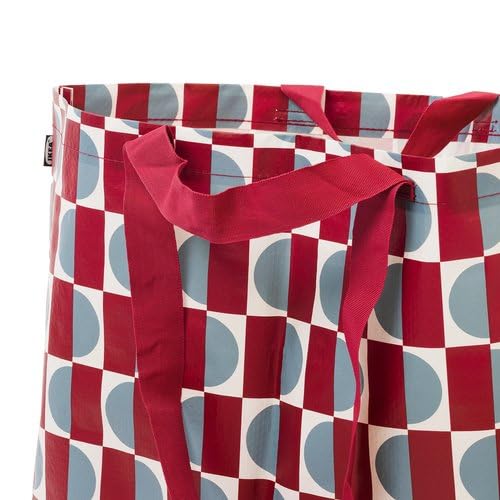 Amazon.co.jp: IKEA イケア キャリーバッグ レッド ブルー/模様入り
