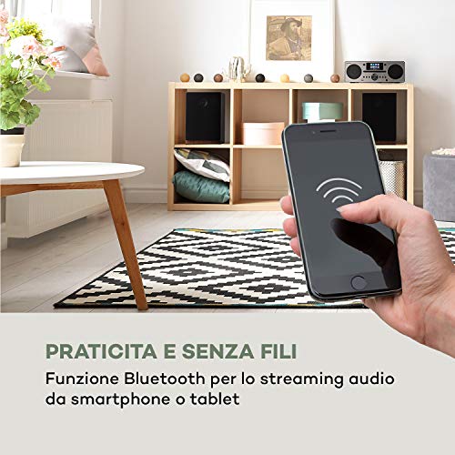 auna Harvard IR compact systeem - internet/DAB + en FM-radio, cd-speler, Spotify Connect, Bluetooth, 2,4"HCC-display, UNDOK-app, USB-poort, wit - Image 5