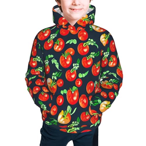 Tomatoes Kid Hoodies Boys Sweatshirts Girls Pullover with Pocket3