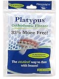 Platypus Orthodontic Flossers- Dental Floss Picks for Braces, Fits Under Arch Wire, Will Not Damage Braces, Increase Flossing Compliance, Floss Teeth in Less Than Two Minutes - 40 Count (Pack of 1)