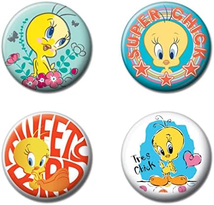 Ata-Boy LOONEY TUNES Button Set - Tweety Button Set, Officially Licensed Collectible Buttons image 2