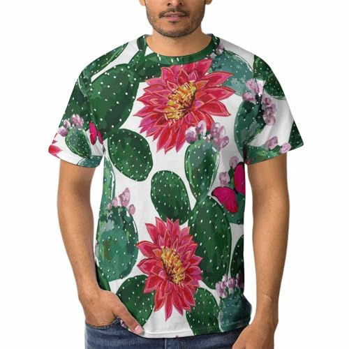 Carthame Homme T-Shirts à col rond et manches courtes en coton basique