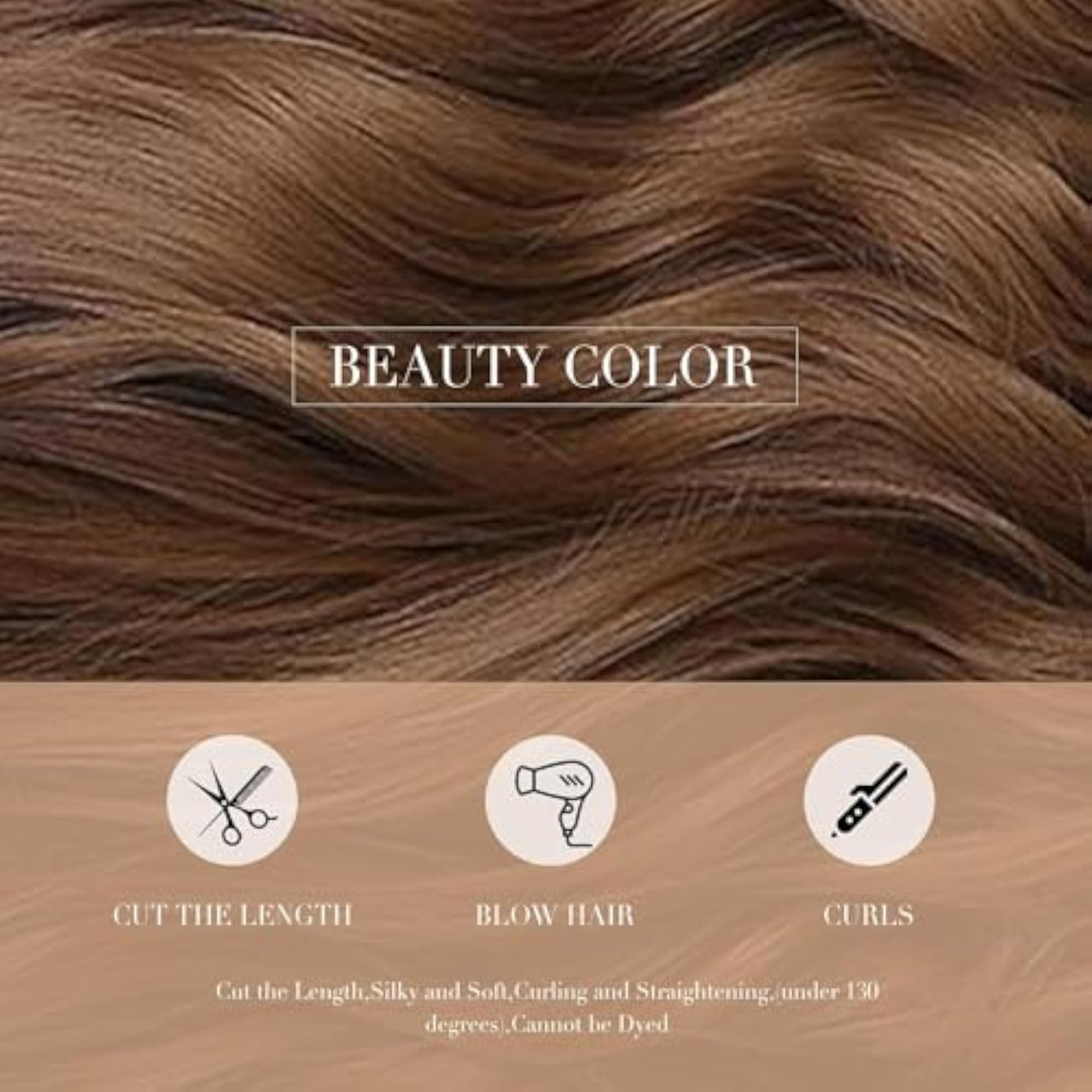 Long Wavy Hair Wig, Centre Parting, 24 Inches
