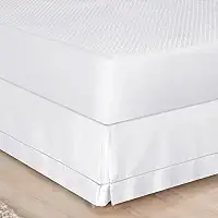Saia Para Cama Box Queen Percale 200 Fios 01 Peça Branco