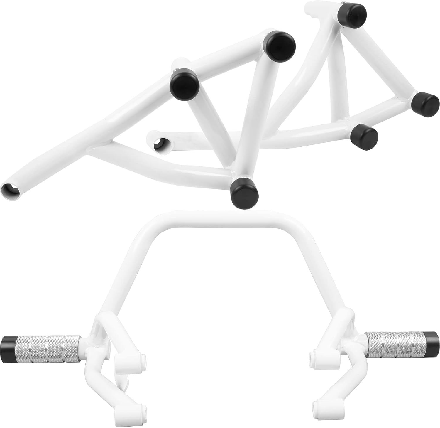 Motorcycle Crash Bar Engine Guard for Yamaha MT-09 FZ-09 2013 2014 2015 2016 2017 2018 2019 2020 Rear Sub-cage Passenger Peg Falling Frame Protection (White)