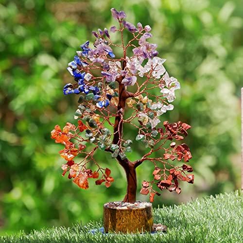 Crystal Tree - Seven Chakra Crystals - Tree of Life - Chakra Stones - Gem Tree - Home Decor Accessories - Good Luck Charm - Meditation Gifts - New Home Gifts