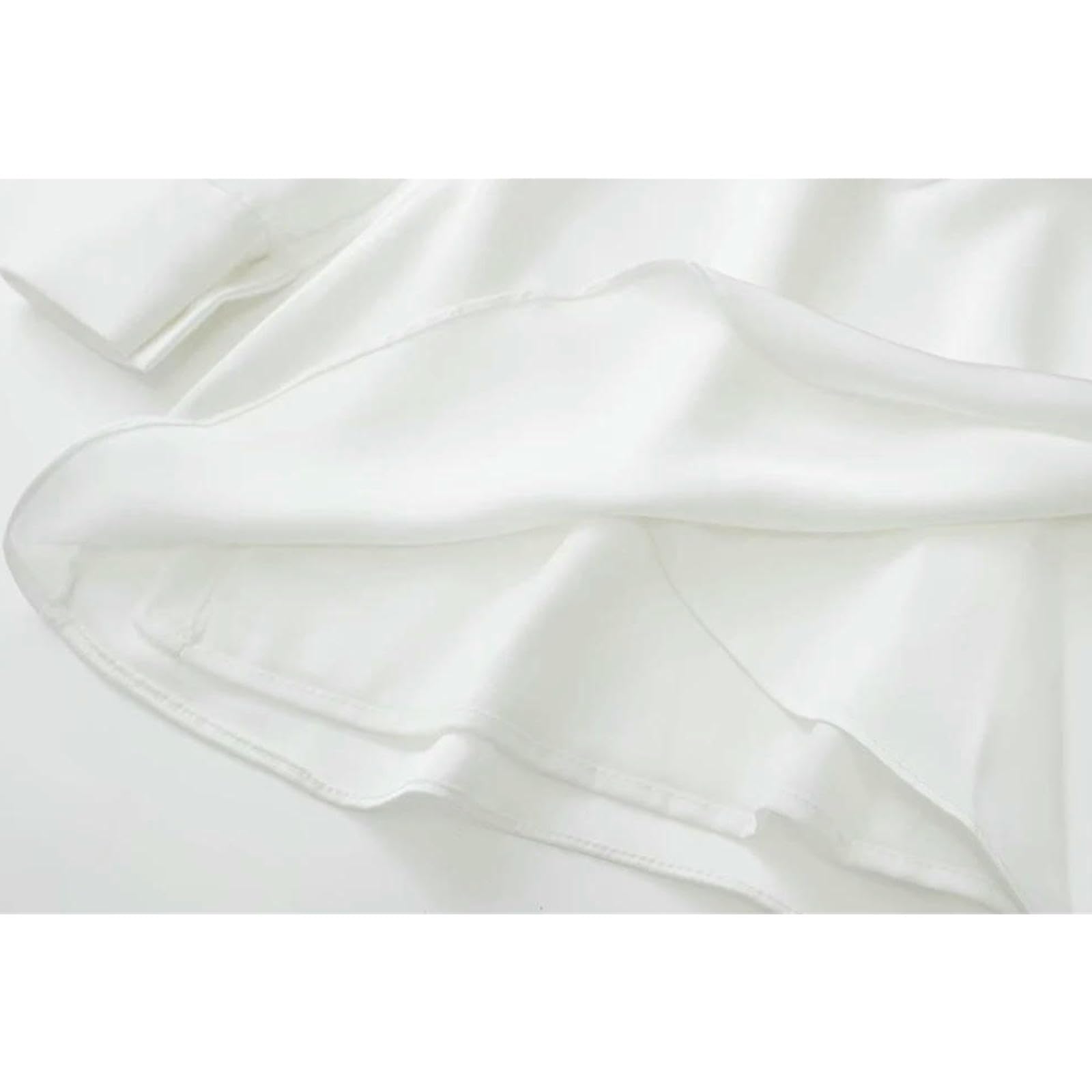 Vestito Donna Donne alla Moda con Abiti da Femmina A Maniche Lunghe A V Vintage Vinta Vintage Vintage Vintage Vintage -Bianco-s