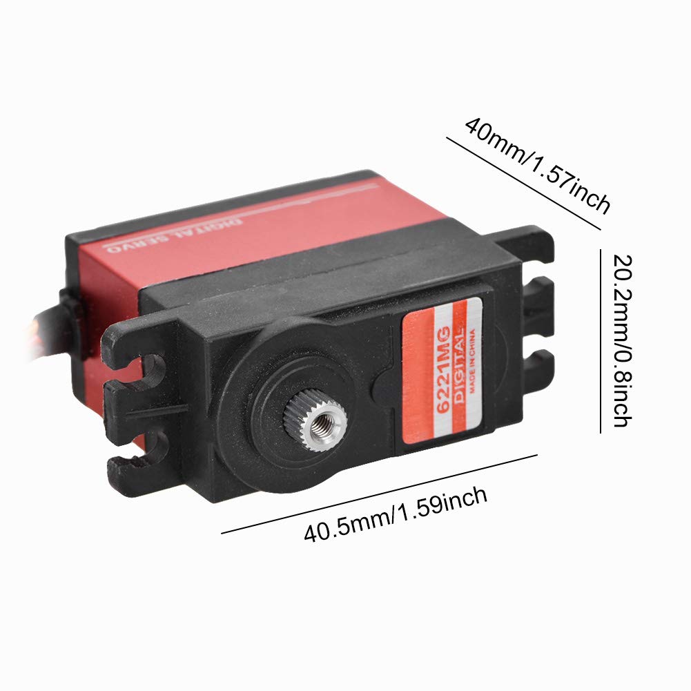 VGEBY RC Car Servo, JX PDI-6221MG 20KG RC Digital Servo High Torque Full Metal Gear Servo for 1/10 1/8 RC Airplane Car - Image 3