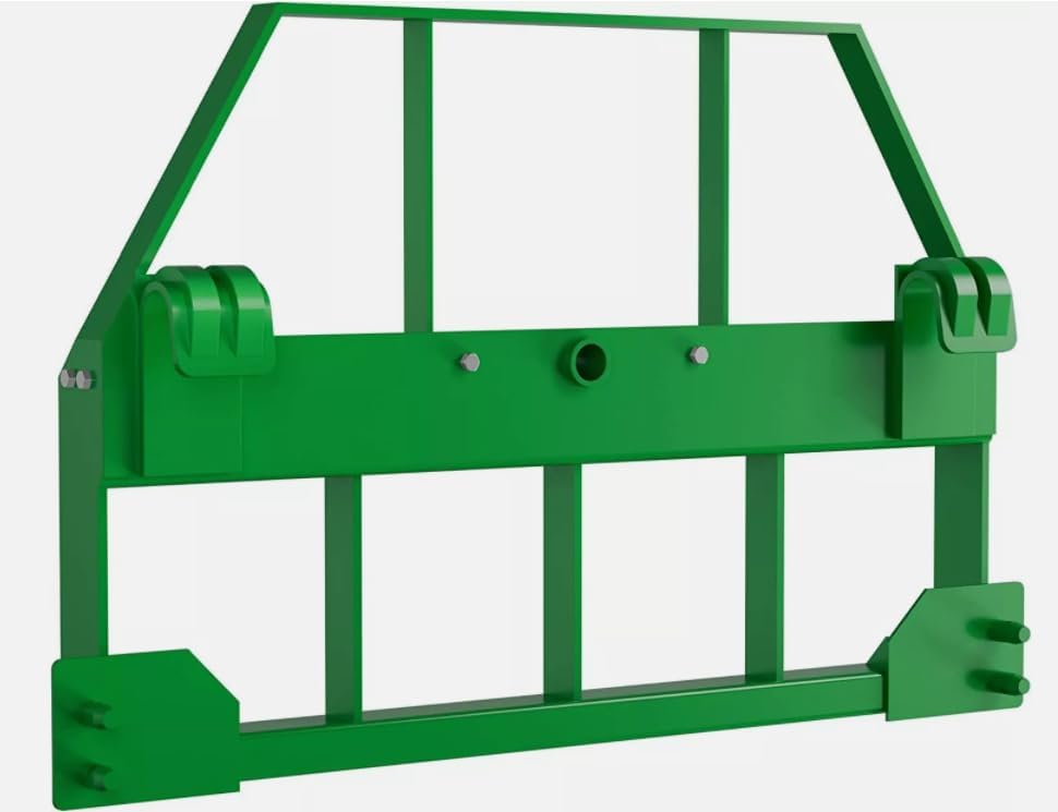 46" Skid Steer Pallet Fork Frame Attachment W/Bale Spear Sleeves for loaders，Replacement for John Deere OEM