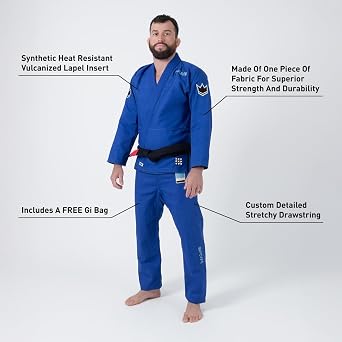 KINGZ Nano 3.0 Mens Jiu Jitsu Gi IBJJF 2024 Legal, Pearl Weave Jacket & 8 oz Ripstop Pants