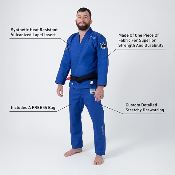 KINGZ Nano 3.0 Mens Jiu Jitsu Gi IBJJF 2024 Legal, Pearl Weave Jacket & 8 oz Ripstop Pants