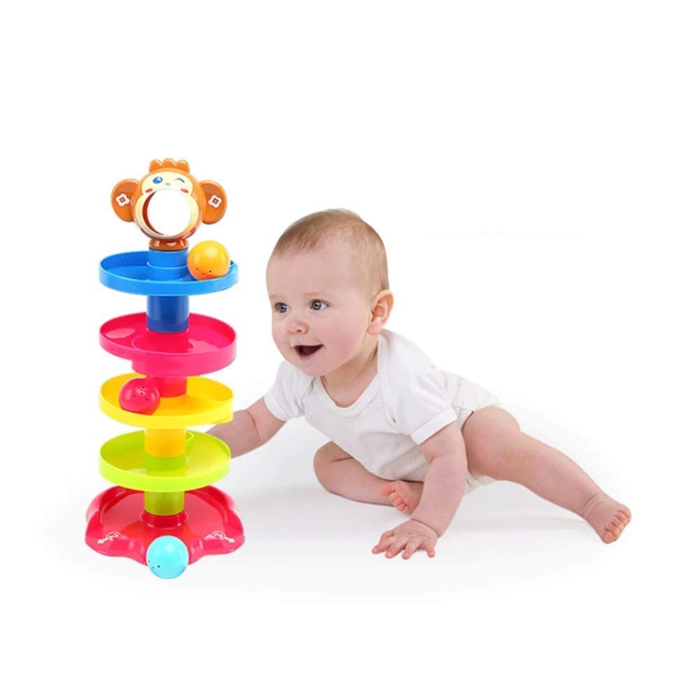 Toy Arena Baby Toys Tower Puzzle Rolling Ball Bell Stackers Kids Toys Developmental Educational Toy Rolling Ball for Children