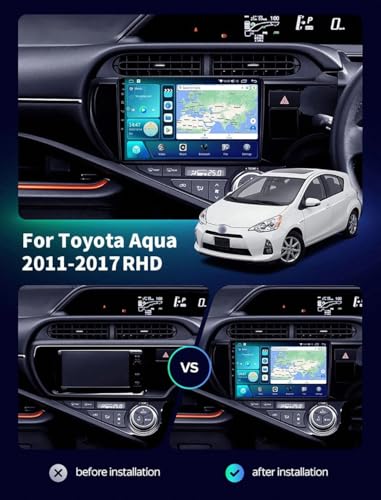 Radio 2 DIN para Toyota Aqua Prius C con Carplay y Android Auto 2
