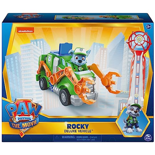 Paw Patrol, Rocky’s Deluxe Movie Transforming Toy Car With Collectible Action Figure, Kids Toys For Ages 3 And Up #TOP1