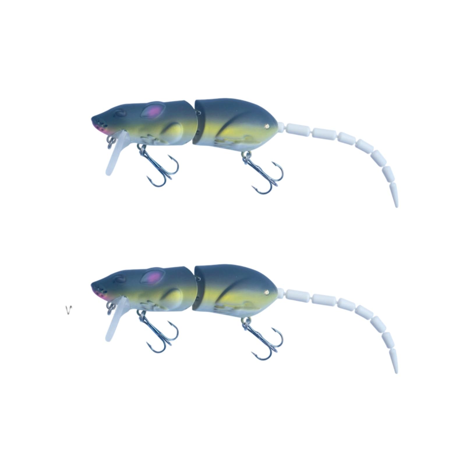 2Pcs Rat Mouse Swimbait Lifelike River Fishing Tackle Pike Lures for Predator Perch Fishing