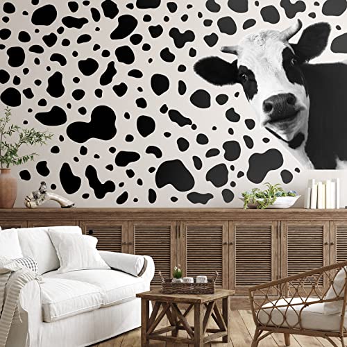 486 Pcs Funny Cow Wall Decor Room Decor Cute Cow Prints Decor Cow Gifts Cow Stickers Cow Print Vinyl Wall Art Decals Animal Wall Decals For Bedroom Living Room Window Showcase Nursery Wall Decorations #TOP6