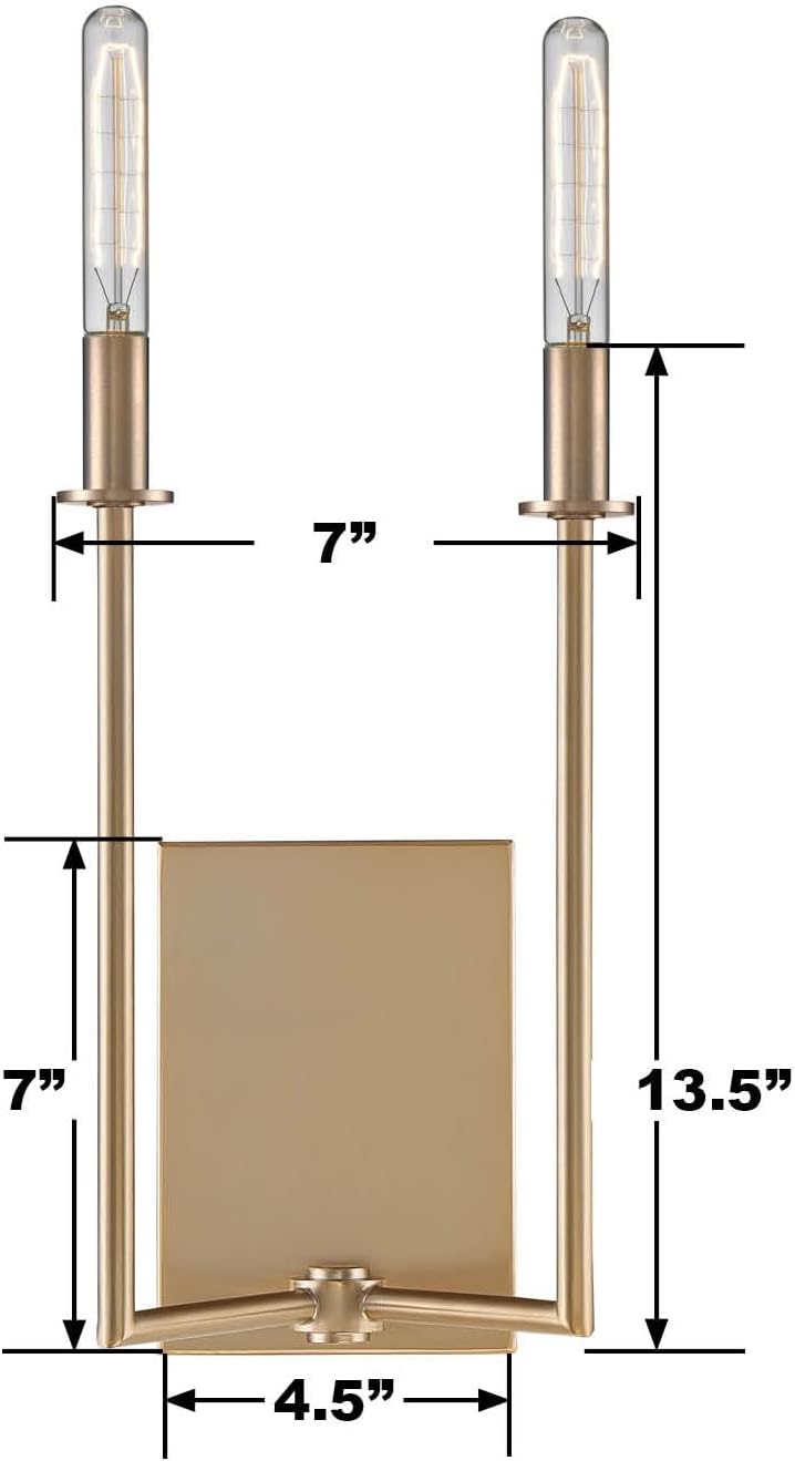 Crystorama Elight Design ED2522202VG Addison 2 Light 10 inch Gold Sconce Wall Light