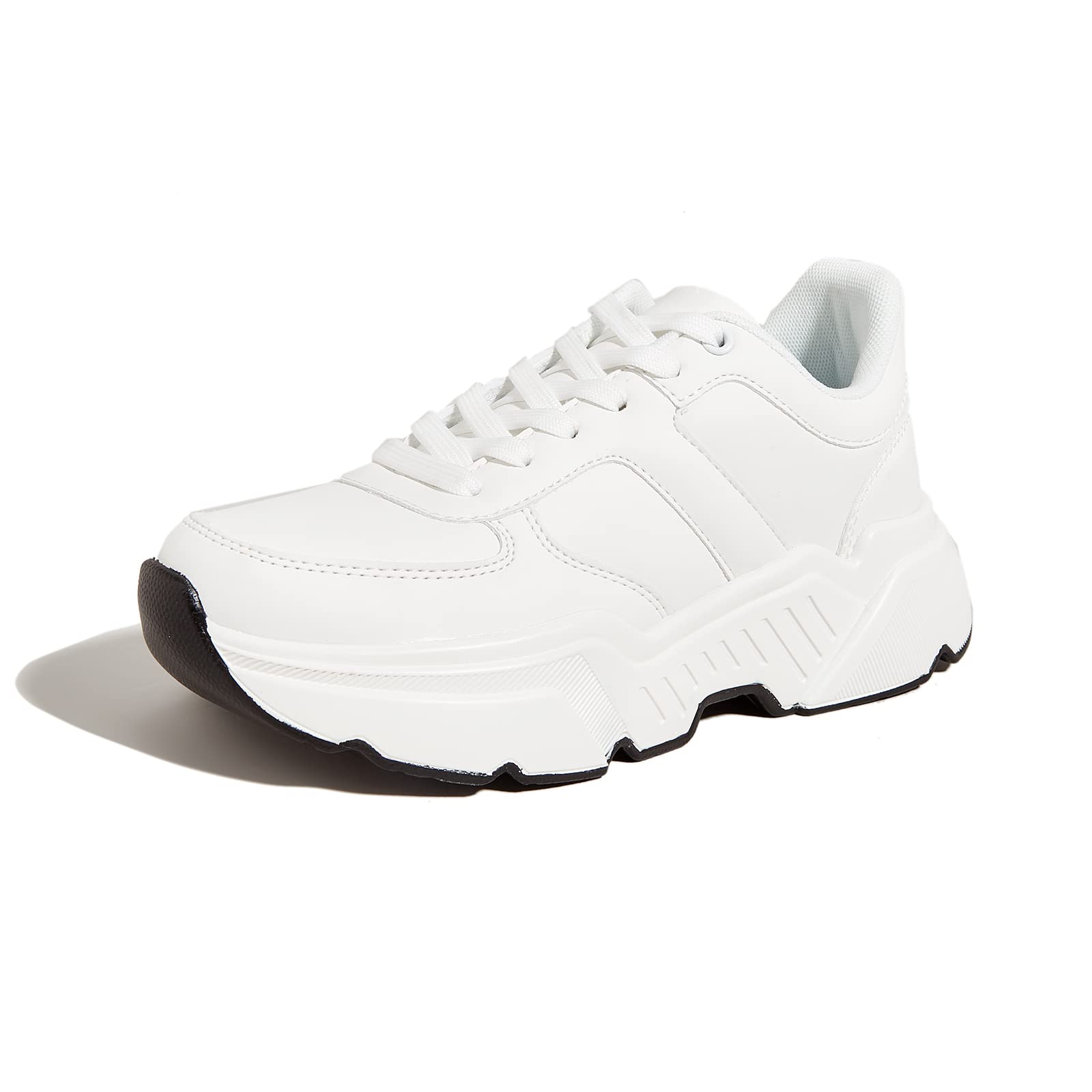 LUCKY STEPWomen's Platform Chunky Sneakers Fashion Dad Sneakers Casual Lace Up Comfortable Lightweigt Walking Shoes