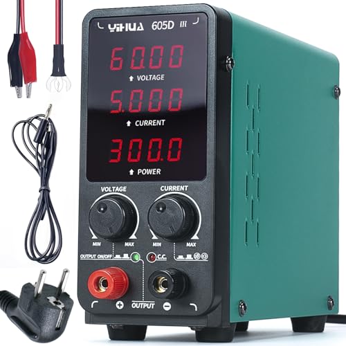 YIHUA 605D-III DC Labor Netzteil 60 V 5A Regelbar Bench DC Labornetzgerät Regelbar mit...