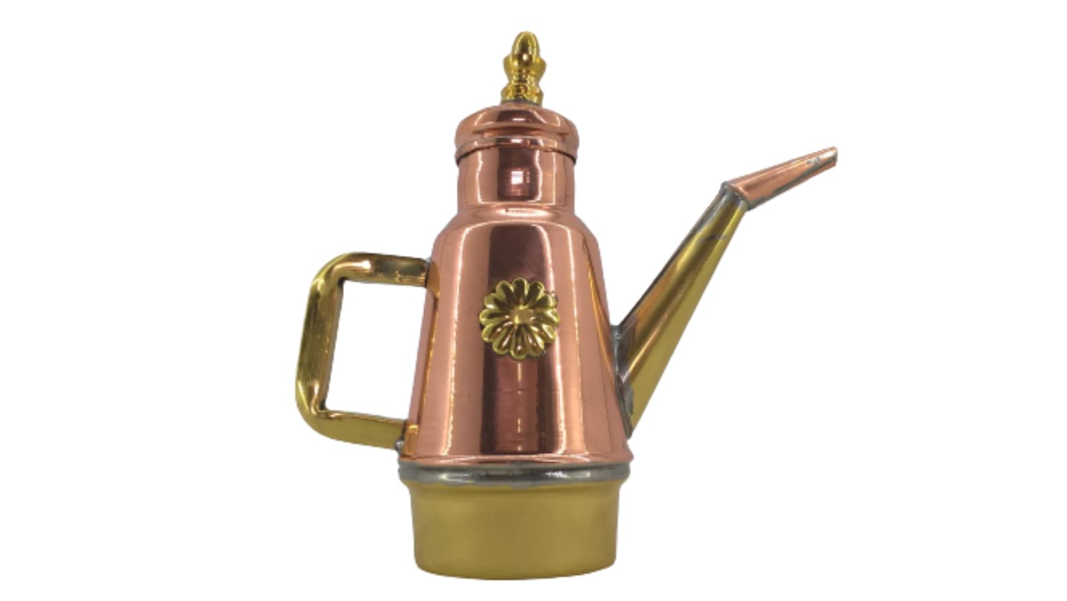 Oliera in Rame e Ottone con Manico da Cucina casa per Ristorante Pizzeria 1/2 500 ml Artigianato Made in Italy