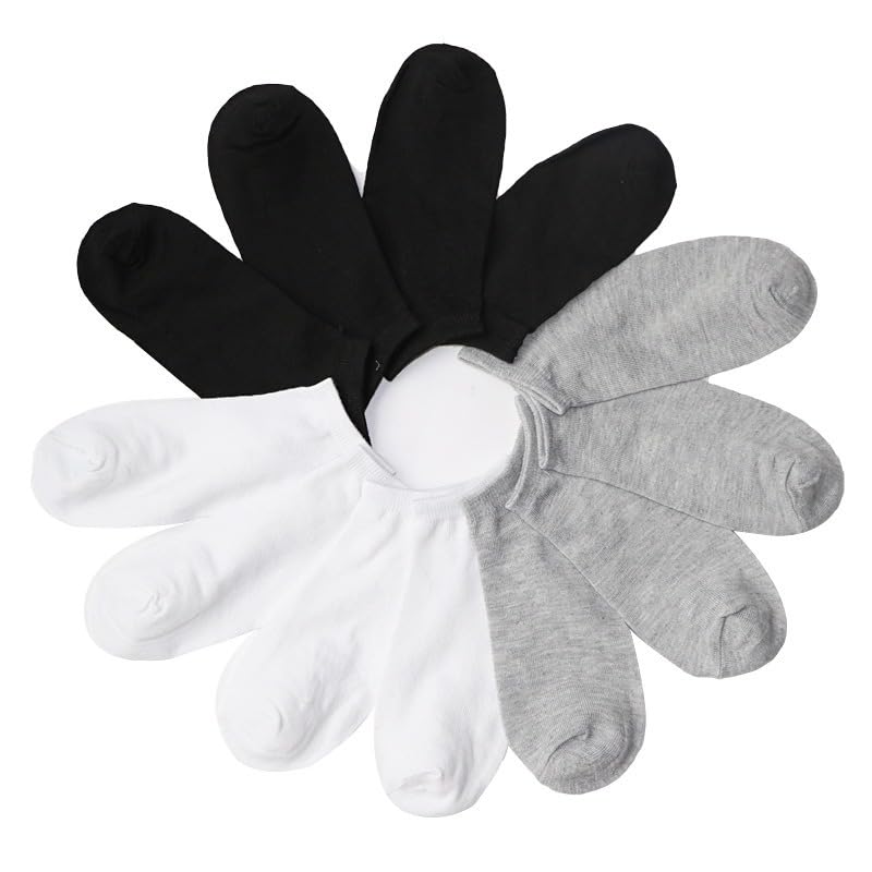 3 Pairs Men's Cotton Sports Socks - Non Slip, Breathable for Daily Wear & Summer, Fashion Simple Design3