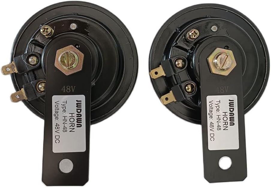 JWDAWN 2Pcs 110 db 48 Volt 48V Forklift Loud Horn Golf Cart