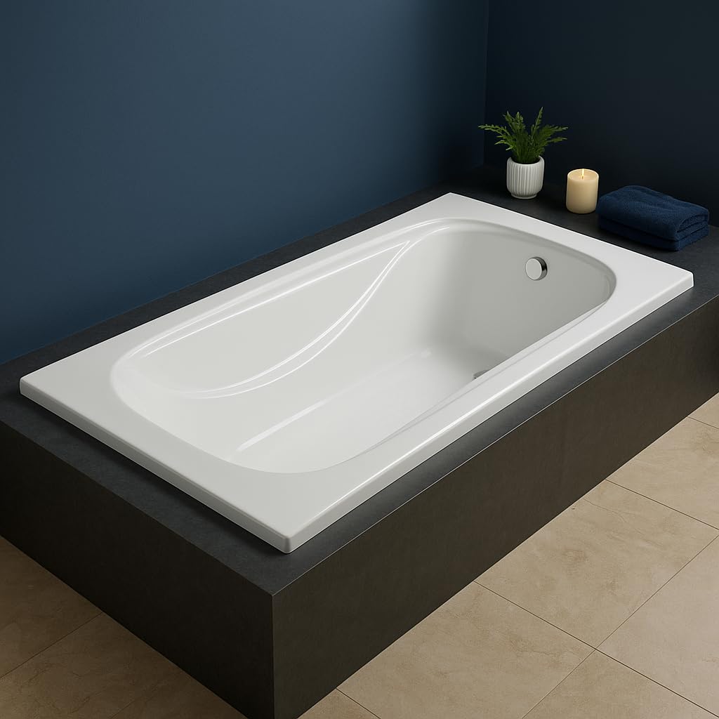 Hindware Bath Tub for Bathroom | Made of ABS | Floor Mount | White Color | Marina-image-21