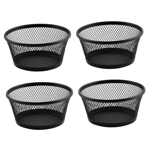 FUNOMOCYA 4Pcs Stackable Mesh Paperclip Holder Desk Organizer for Office Supplies Creative Design for Sundries Storage and Easy to Clean