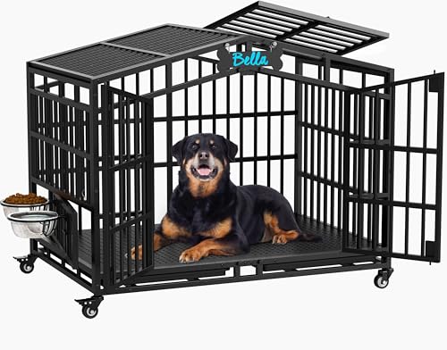 EasyCom 41 inch Heavy Duty Indestructible Dog Crate, Extra Large