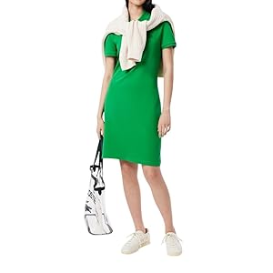 Lacoste Classic Short Sleeve Stretch Mini Pique Polo Dress, Ef8470 Dress