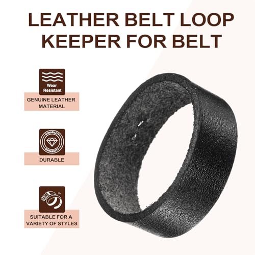 uxcell Leather Belt Loop Keeper Belt Straps Ring Replacement Strap Holder Wide Belt Retainer3