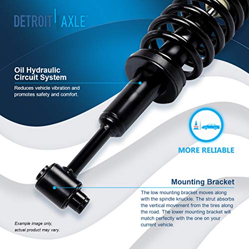 Image of Detroit Axle - Front Upper Control Arms + Struts w /Coil Spring Sway Bars Replacement for 2002-2003 Ford Explorer Mercury Mountaineer - 6pc Set