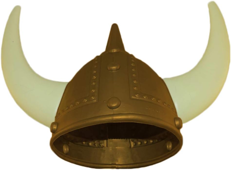 Adult Plastic GOLD Viking Helmet 