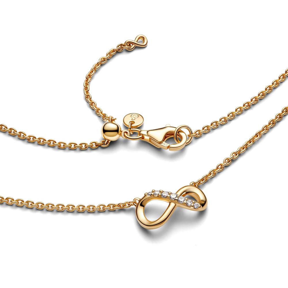PANDORA Funkelndes Unendlichkeits-Collier 368821C01-50 Cadena de Cuello para Mujeres