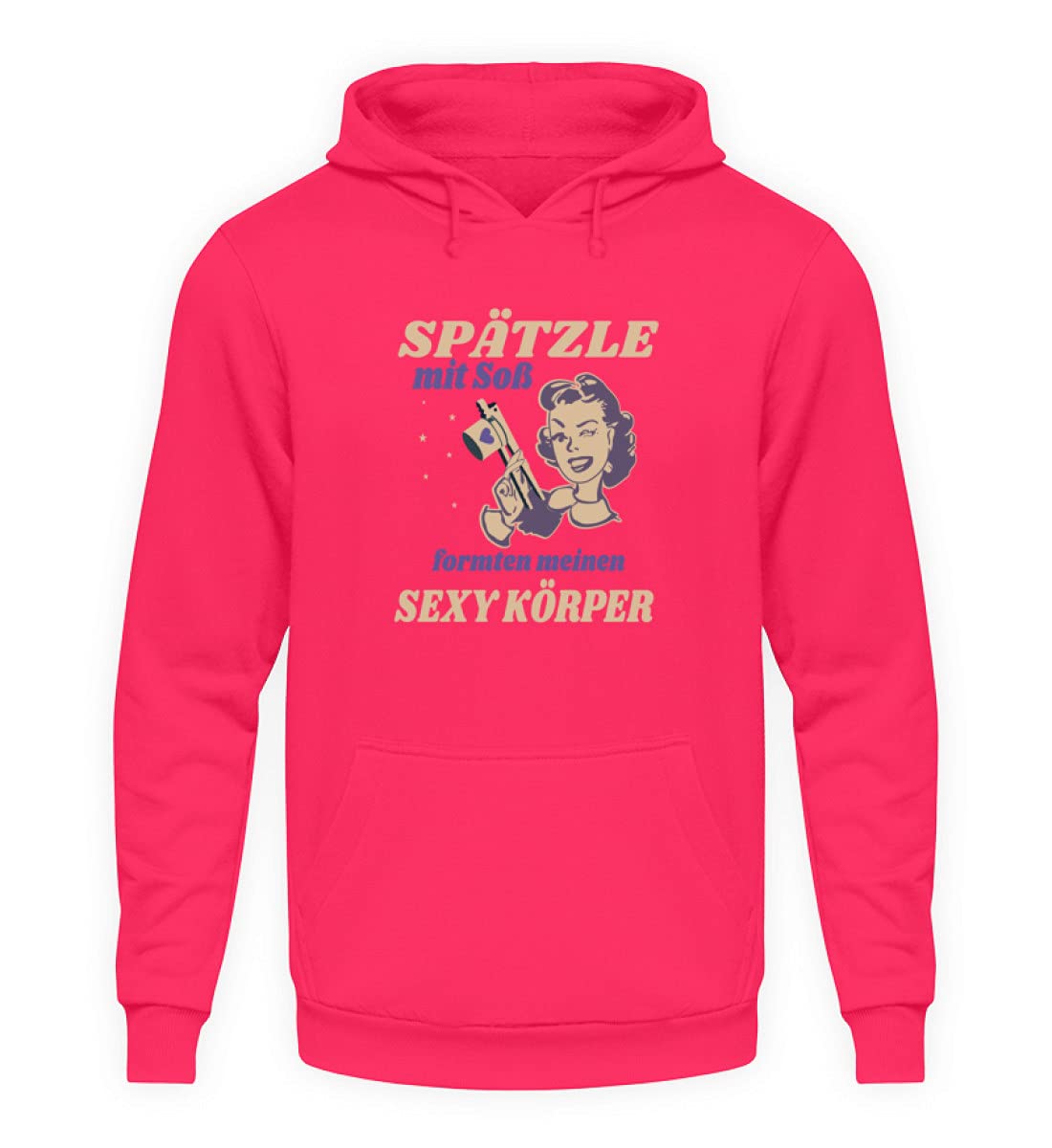 Sweat à capuche Spätzle avec sauce vêtement rose taille M - 3