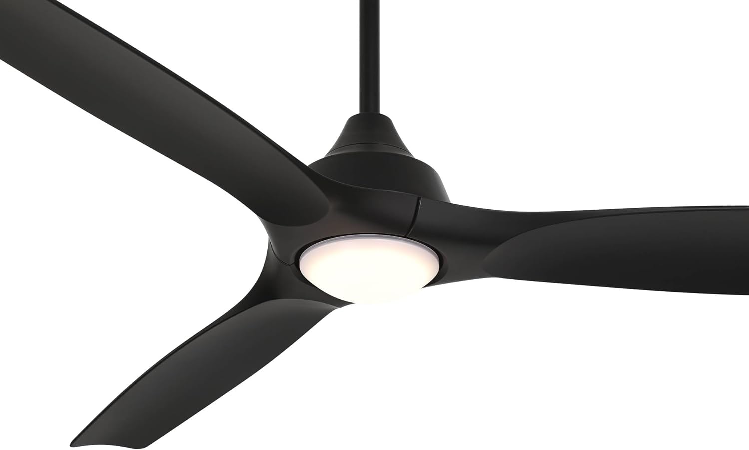 Casa Vieja 54" Hermosa Wind Matte Black LED Damp Ceiling Fan