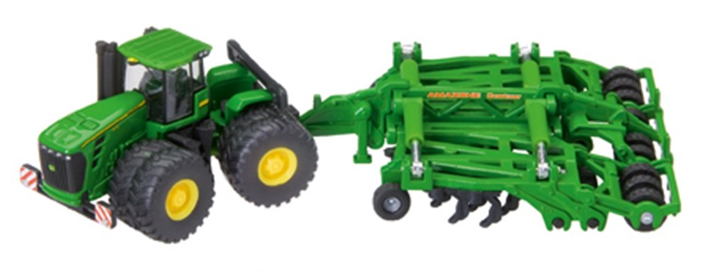 siku 1856, John Deere 9630 Tractor with Amazone Centaur, 1:87, Metal,Plastic, Green, Folding harrow elements