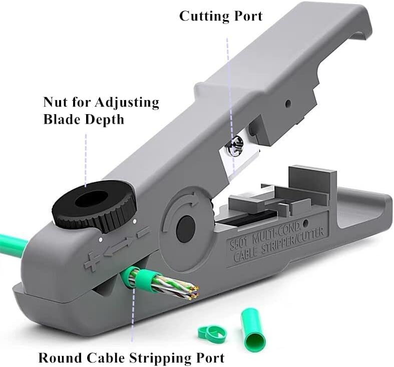 Image of COOLCOLD Crimping Tool RJ45 | Tools Kit, Pass Through Cat5 Cat5e Cat6 Professional Heavy Duty Crimping tool with Lan Tester, Universal Wire Stripper, 20pc Rj45 Connector, 20pc Boot, Wire Cutter