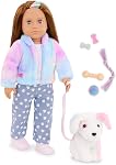 Our Generation 18-Inch Poupée & C'est bon, Sheela. & Sammy, Jouet pour soins aux chats, Poupées 18-inch poupée avec des yeux de noisette qui s'ouvrent et se ferment, cheveux blonds longs, peluche de chat, accessoires de soins et tenue, poupées, 3+ Années