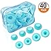 Produktbild 40 Stücke Blau Magie Lockenwickler Silikon Magic Haarspulen Haar Roller Silikon Ohne Hitze Haarpflege DIY Styling-Tools Set Für Kurze Lange Haare (20 Große und 20 Kleine Silikon Lockenwickler)